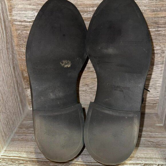 Thom Browne Pebble Leather Longwing Wingtip Oxford Brogues Rubber Sole - Picture 8 of 13